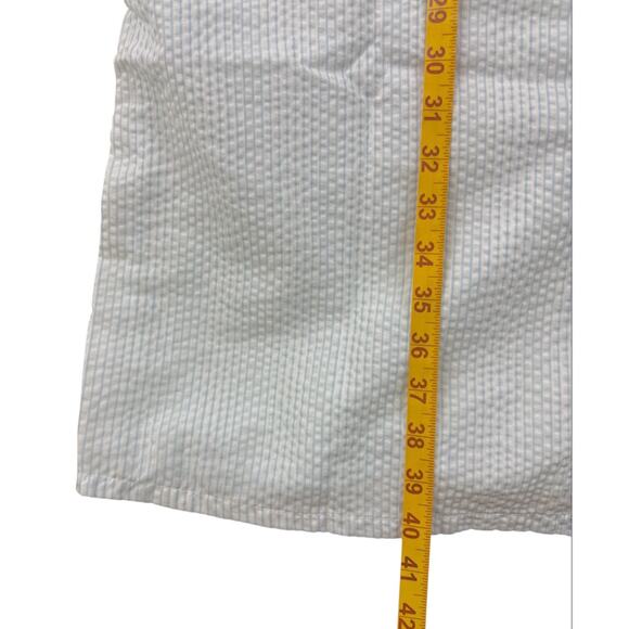 Vtg Nicole Robe Gown Snap Front Womens S Blue White Seersucker Short Sleeve - Picture 10 of 10